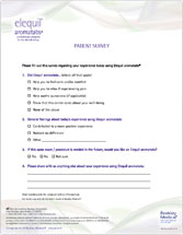 Document: Elequil Aromatabs Patient Survey